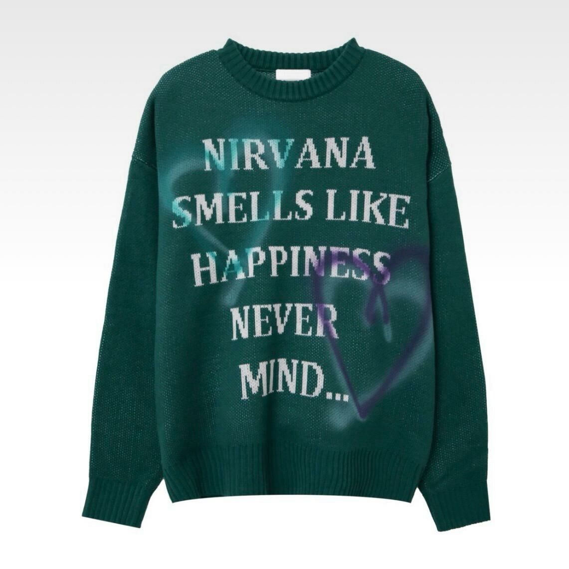 圓領英文字圖案針織衫 T5277