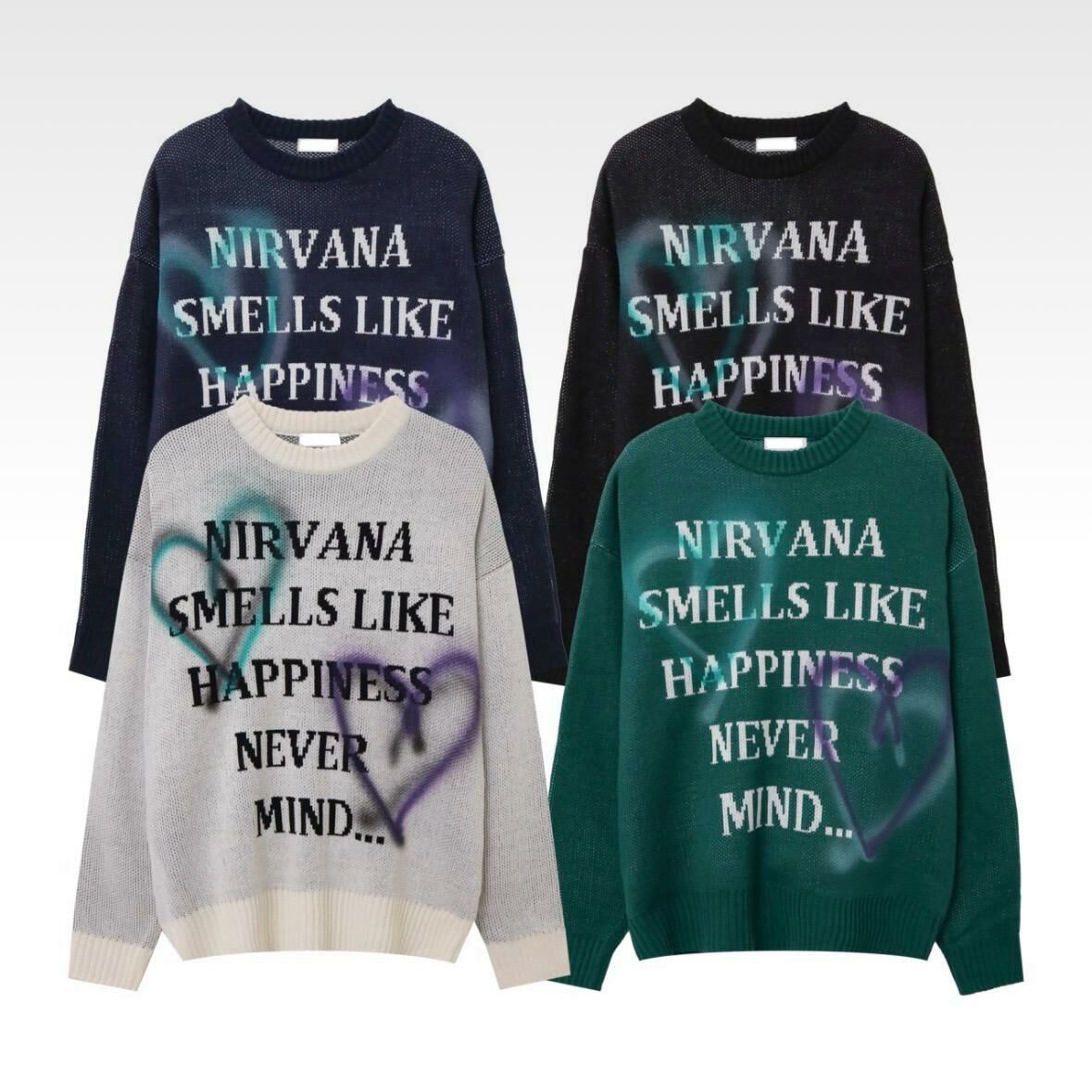 圓領英文字圖案針織衫 T5277