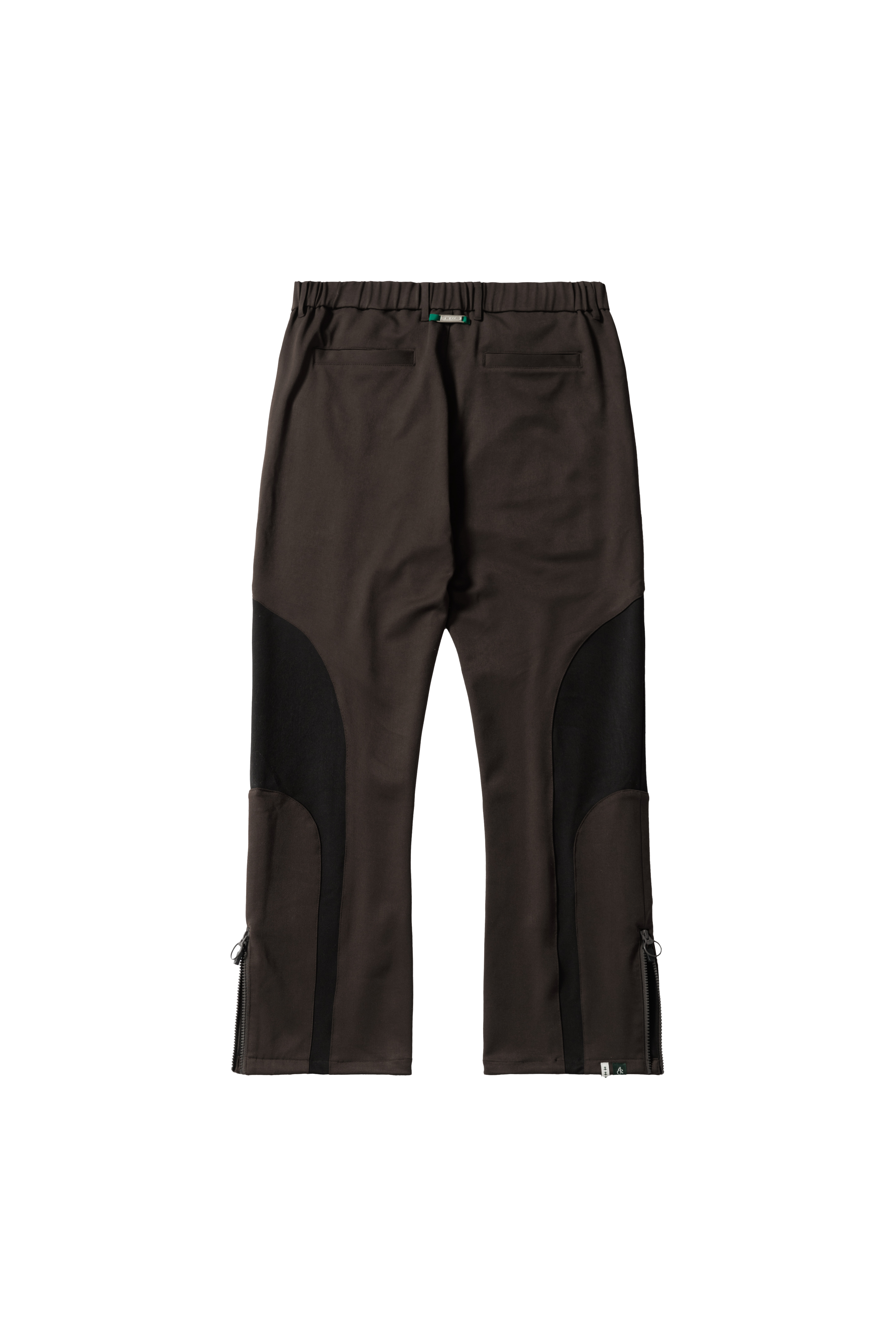WILD LEG ZIPPER TROUSERS - BROWN