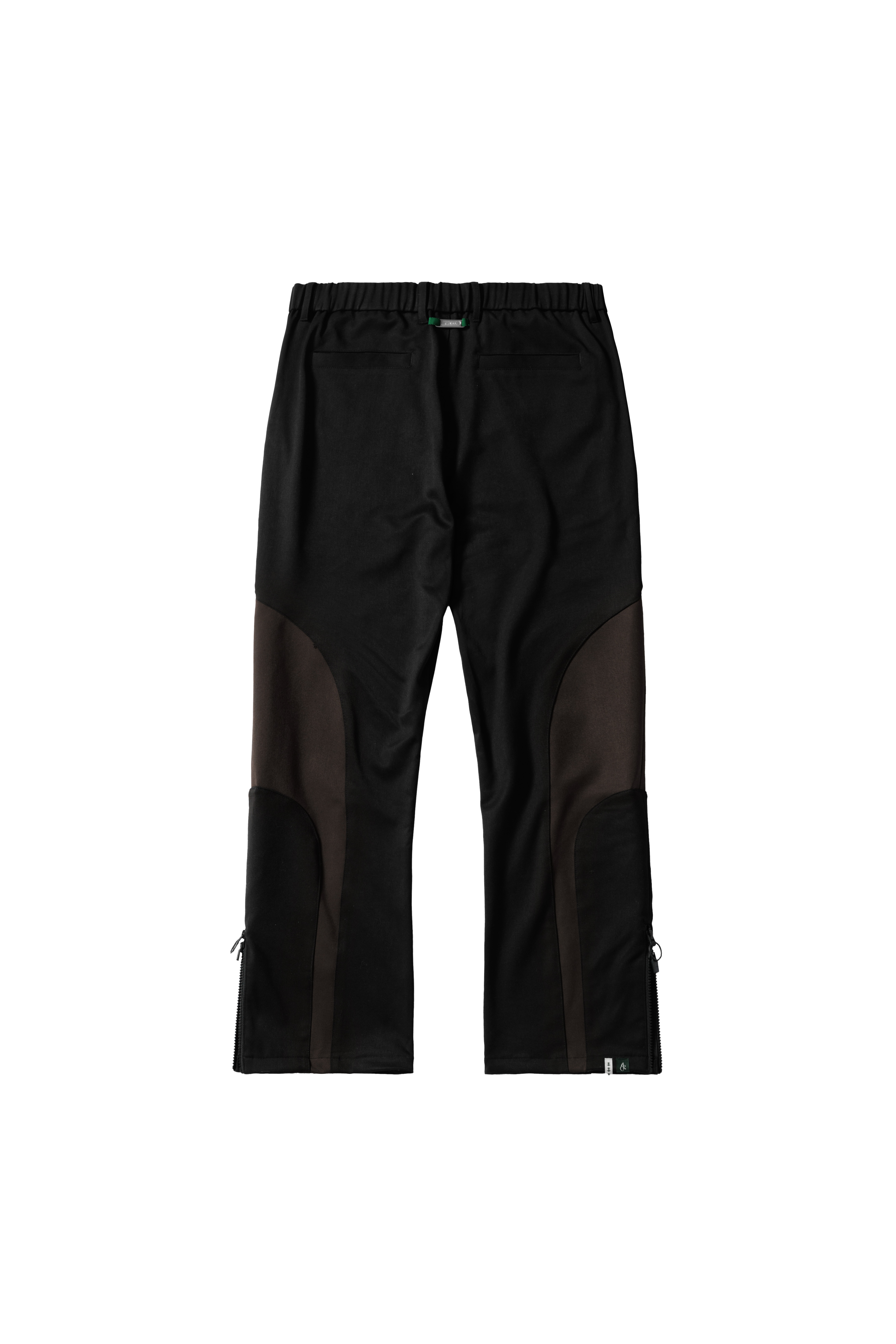 WILD LEG ZIPPER TROUSERS - BLACK