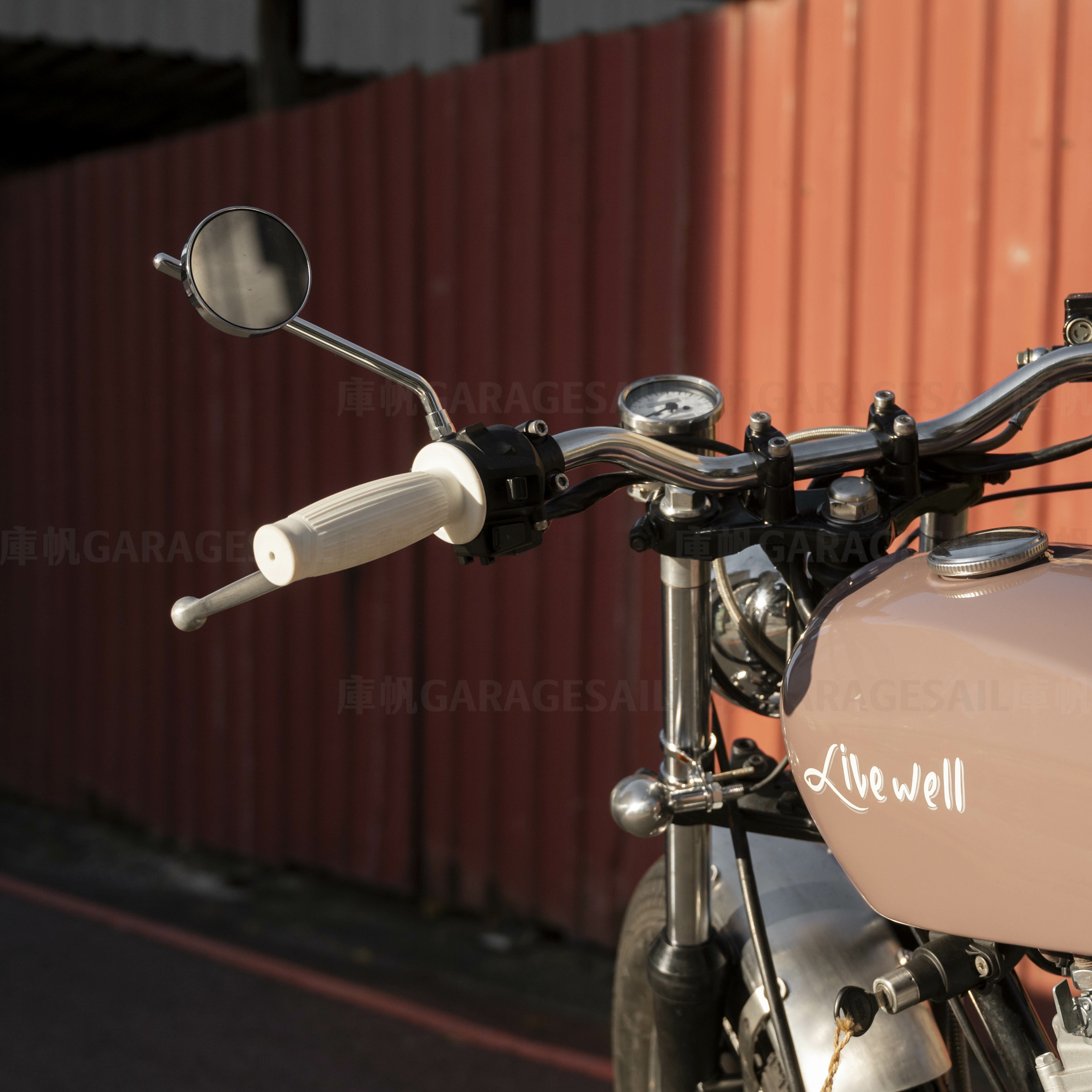 10mm正反牙 一般位置 後照鏡 3吋圓流線 銀