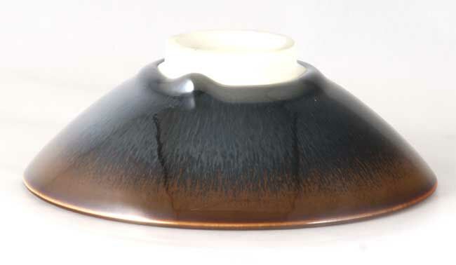 鹿港窯禮品館｜辛可窯 曜變茶金兔毫天目-特大鬥笠茶碗 孤品