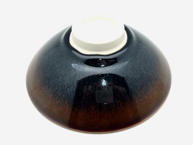 鹿港窯禮品館｜辛可窯 曜變茶金兔毫天目-特大鬥笠茶碗 孤品