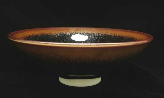 鹿港窯禮品館｜辛可窯 曜變茶金兔毫天目-特大鬥笠茶碗 孤品