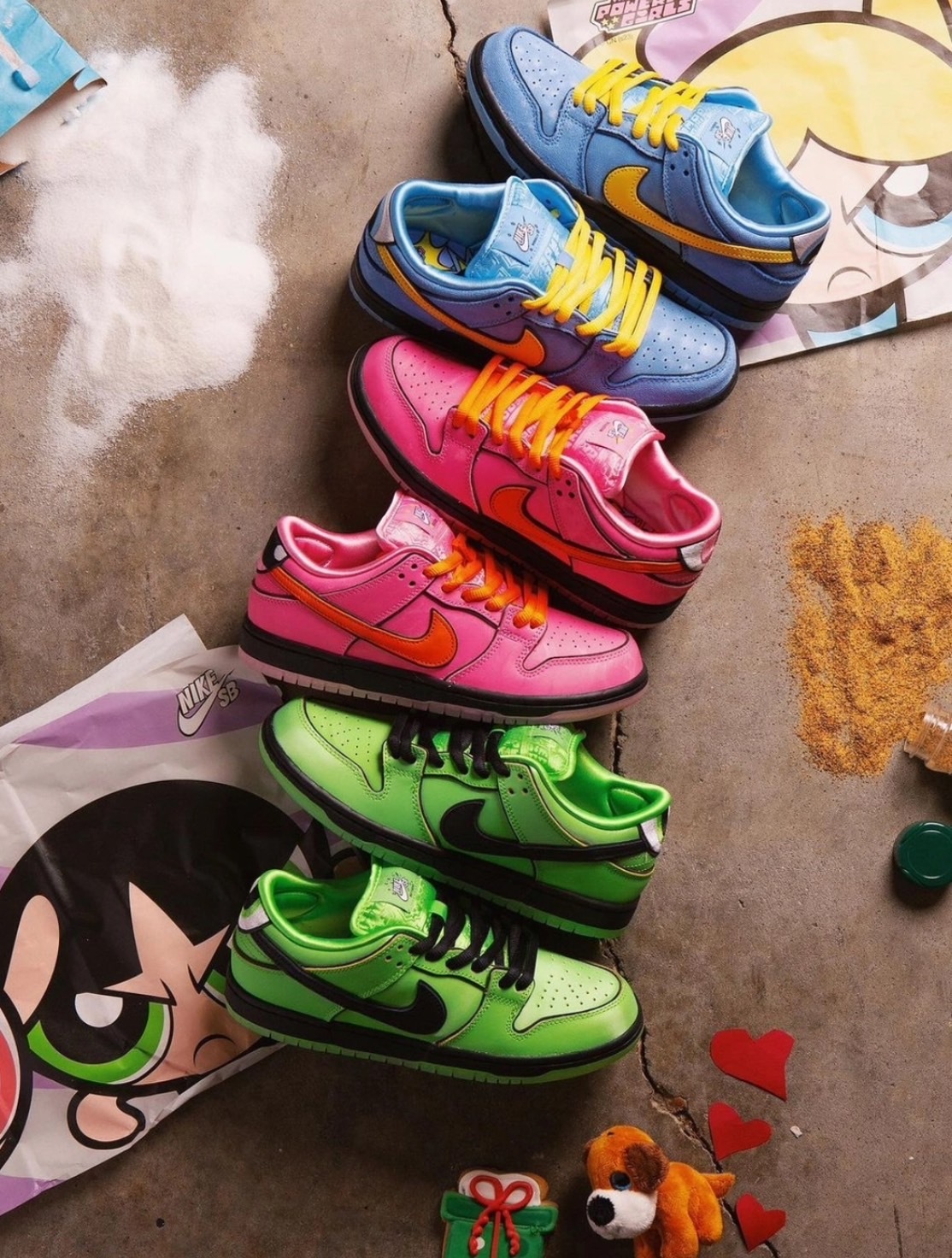 【NIKE】NIKE Dunk SB Low x 飛天小女警 泡泡 毛毛 花花  Powerpuff Girls