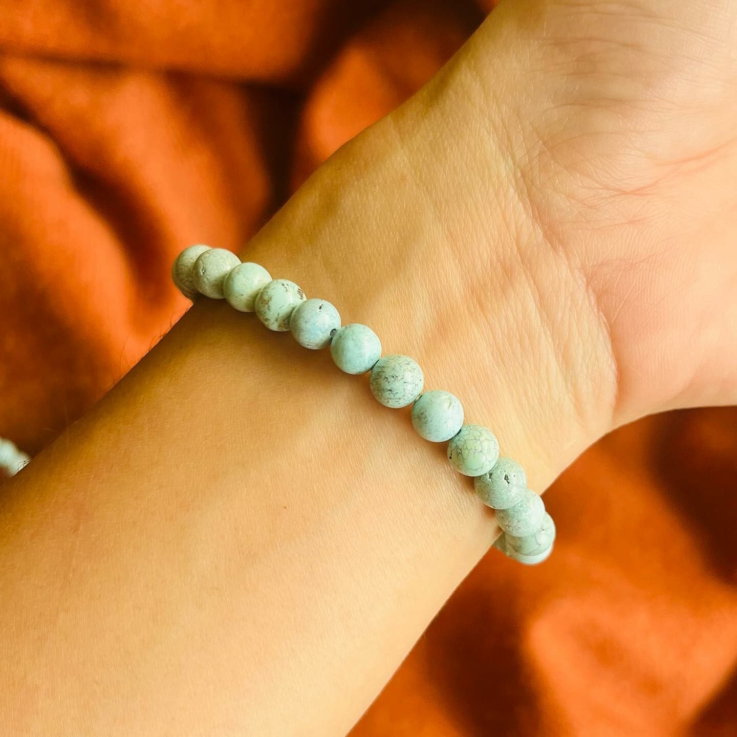 [原石] 天然綠松石 水晶手串
