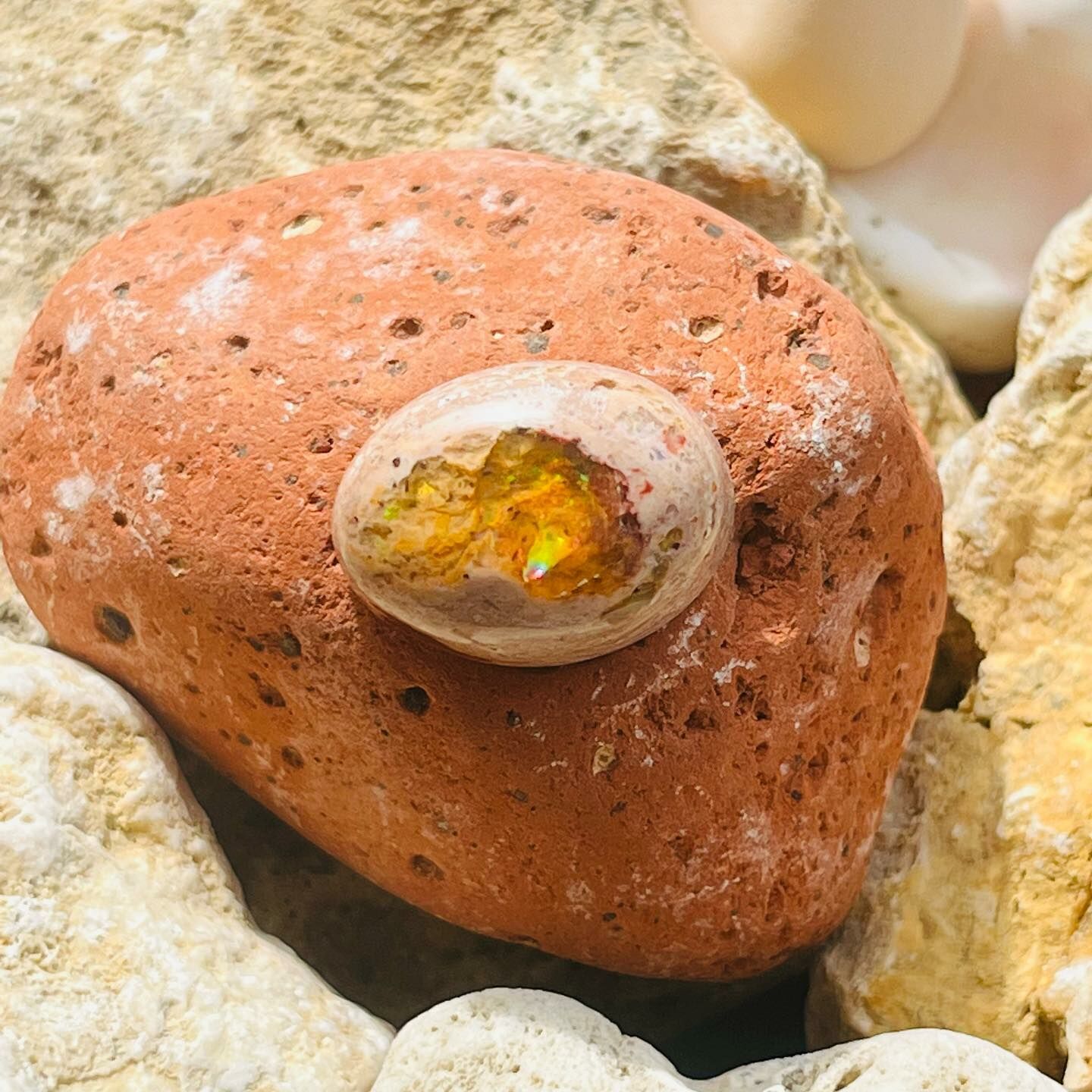 [原石] 墨西哥火蛋白石