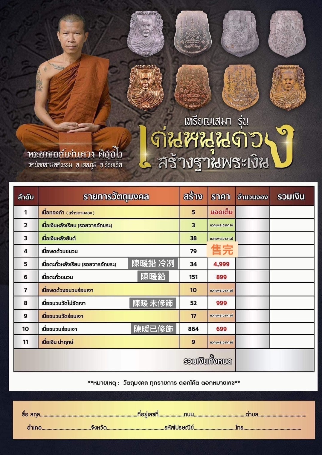 『泰國佛牌』自身牌 『舍瑪自身』 帕阿贊丁棟 瓦內薩瑪奇01231220