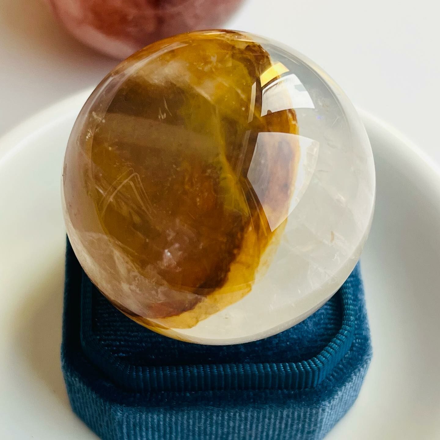 [原石] 黃金療癒者 / 黃膠花 水晶球