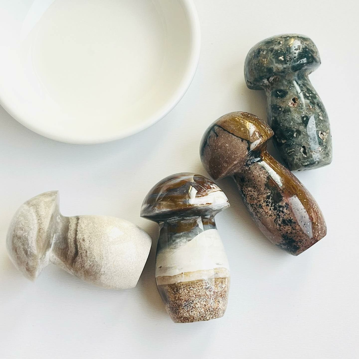 [原石] 海洋碧玉 大蘑菇 水晶擺件