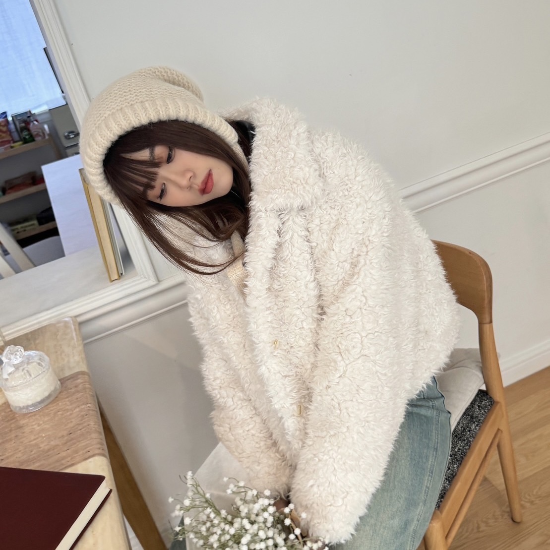 <女裝現貨💗> 舒服毛毛派對小公主外套 奶油