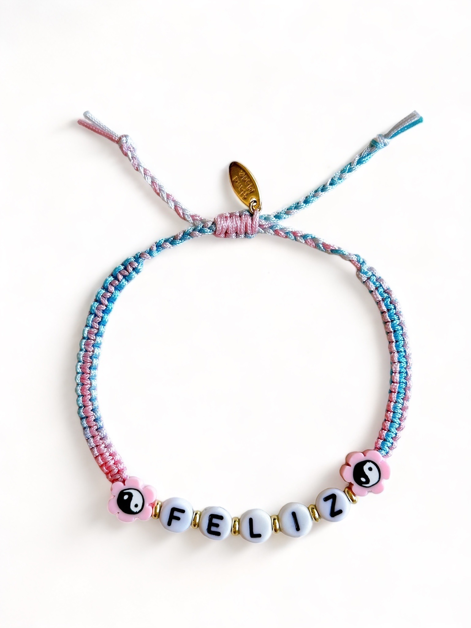 Feliz Charm ｜客製款/太極小花編織手環