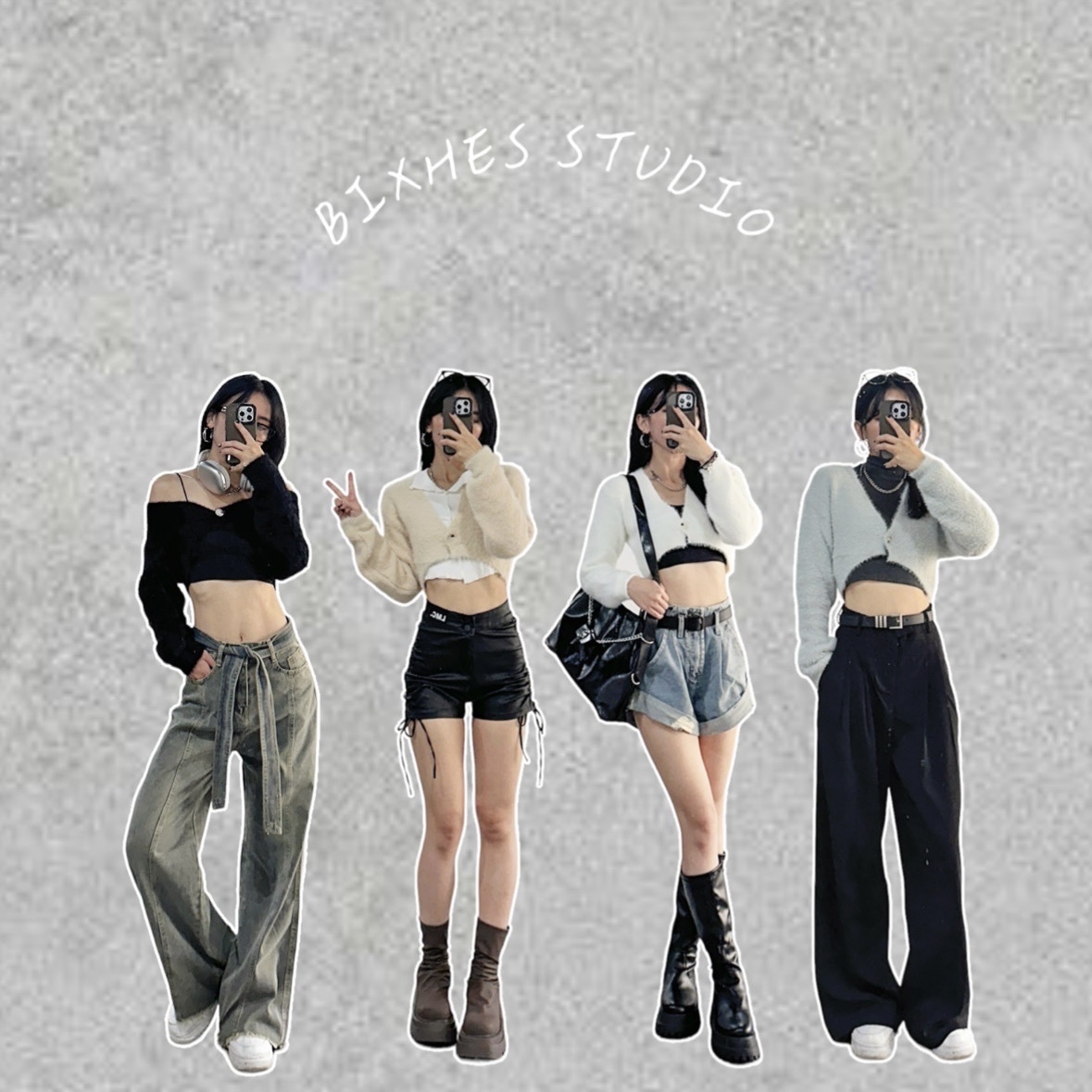 V領單扣毛毛小外套(B00063)