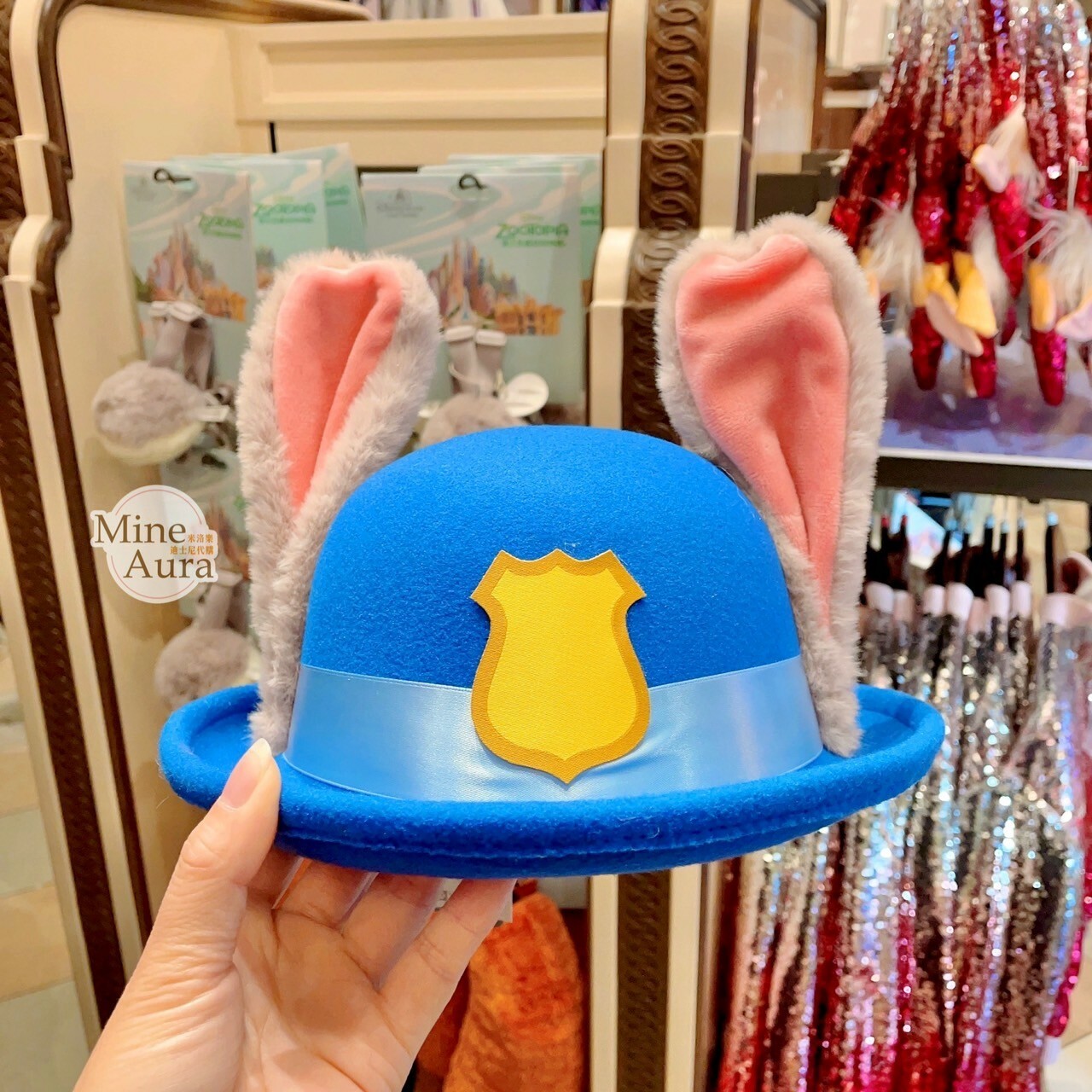 哈茱蒂 Judy 兔 立體耳朵 毛球尾巴 造型帽 帽子 動物方城市 Zootopia -上海迪士尼樂園