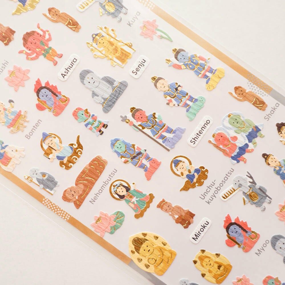 佛像 日本特產系列 和紙貼紙｜日本Kamio