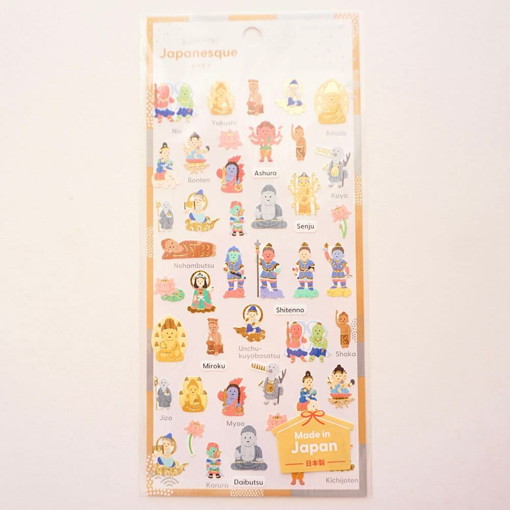 佛像 日本特產系列 和紙貼紙｜日本Kamio