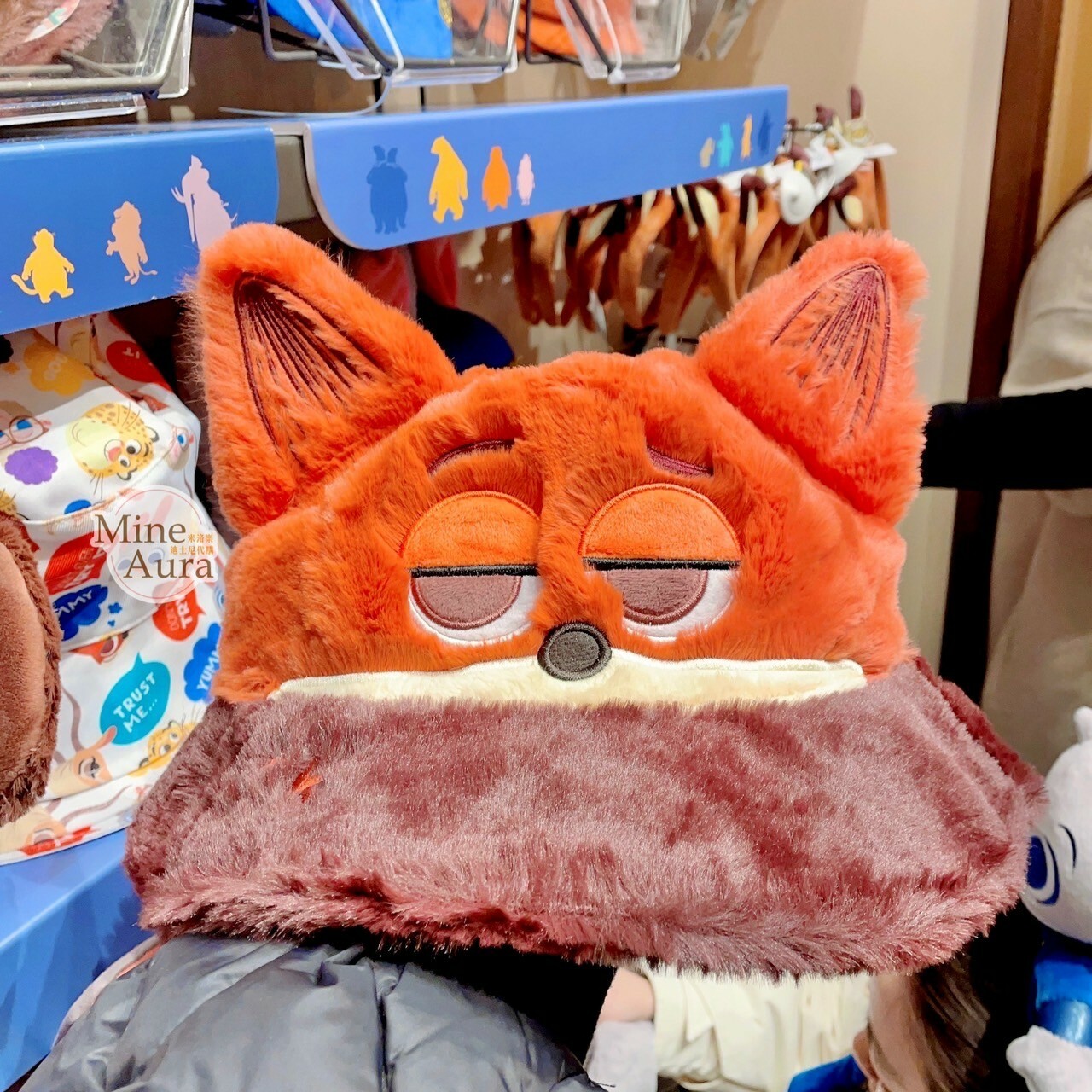 胡尼克 Nick 絨毛 立體耳朵 造型 漁夫帽 帽子 動物方城市 Zootopia -上海迪士尼樂園