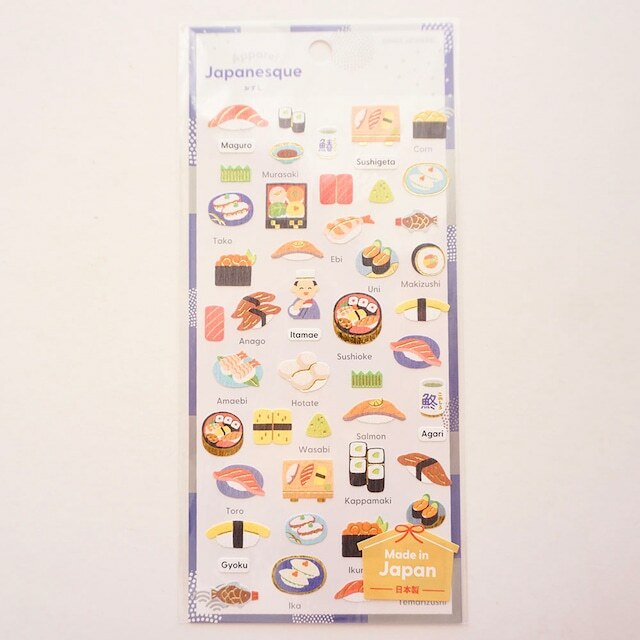 壽司 日本特產系列 和紙貼紙｜日本Kamio