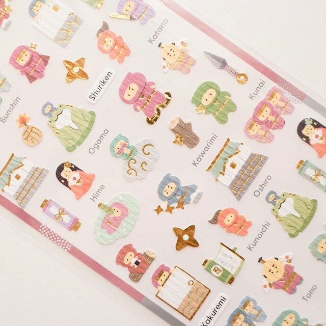 忍者 日本特產系列 和紙貼紙｜日本Kamio