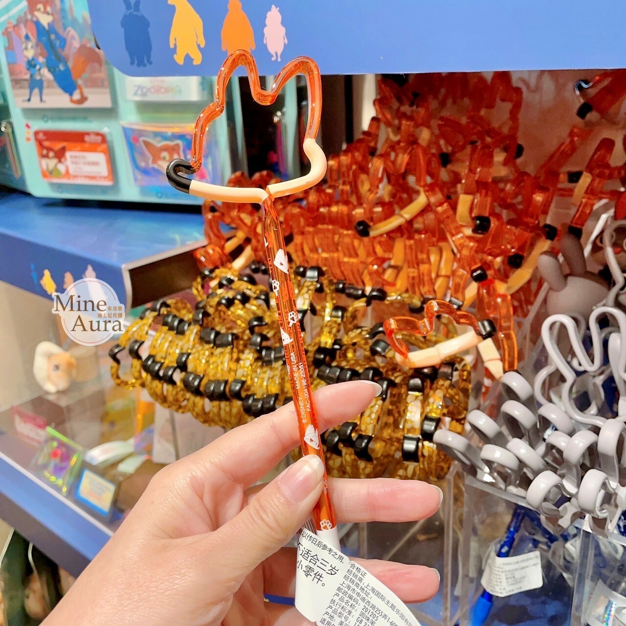 胡尼克 Nick 大頭簍空 造型 圓珠筆 動物方城市 Zootopia -上海迪士尼樂園