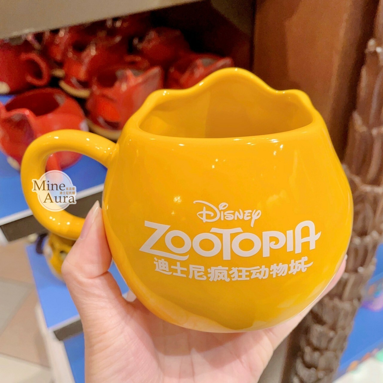 洪金豹 Benjamin Clawhauser 立體大頭造型 陶瓷馬克杯 水杯 動物方城市 Zootopia  -上海迪士尼樂園