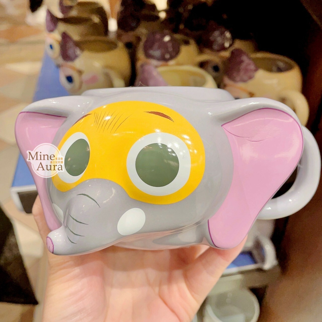 飛仔 Finnick 大象裝扮 立體大頭造型 陶瓷馬克杯 水杯 動物方城市 Zootopia -上海迪士尼樂園