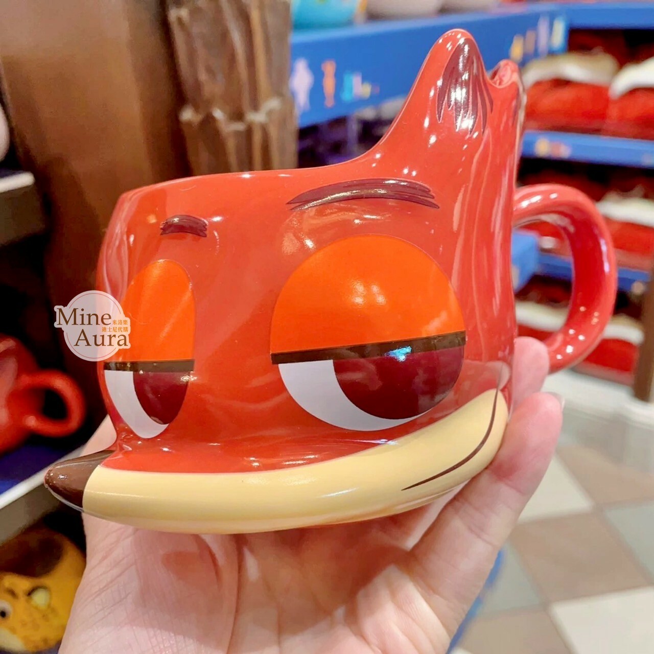 胡尼克 Nick 立體大頭造型 陶瓷馬克杯 水杯 動物方城市 Zootopia -上海迪士尼樂園