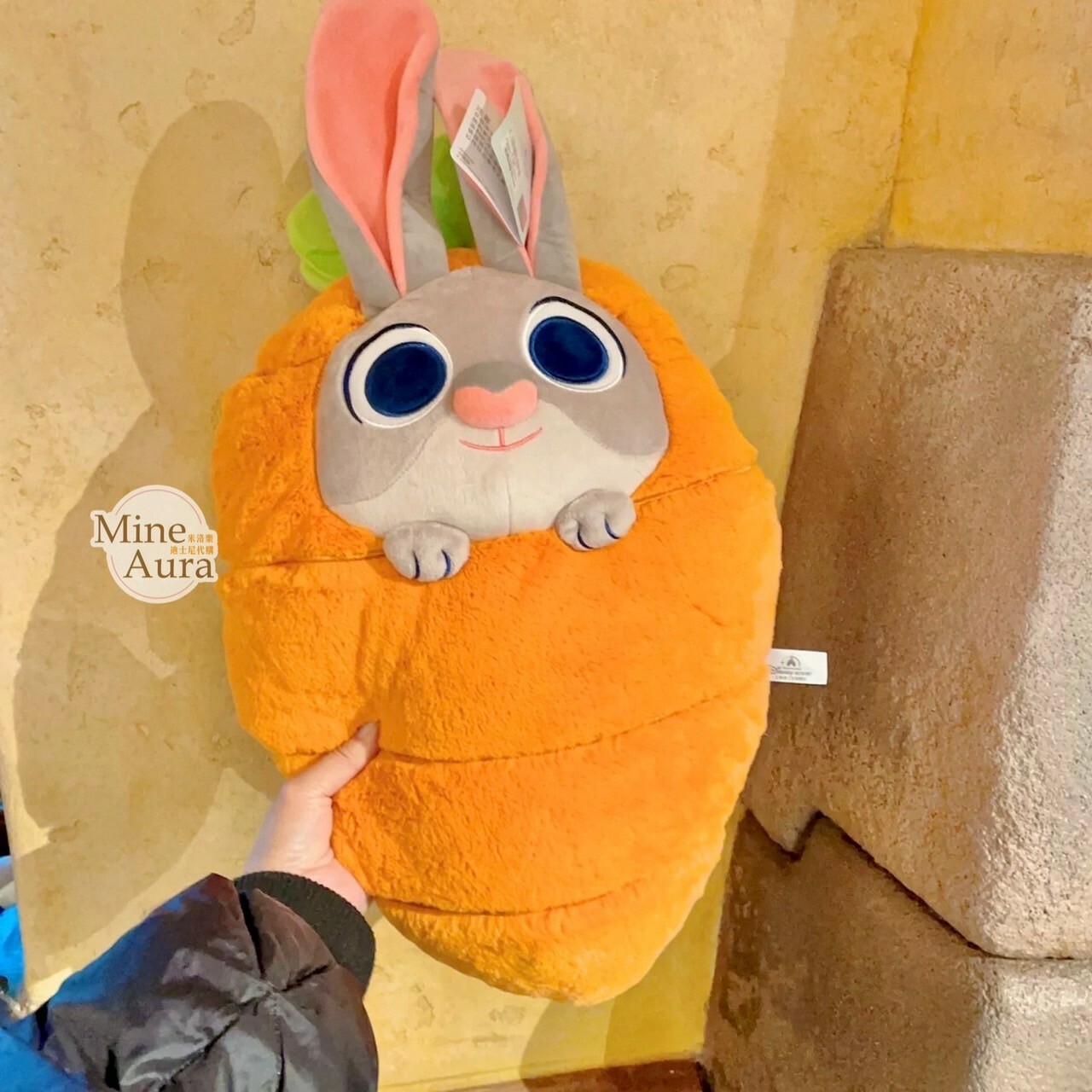 哈茱蒂 Judy 兔 胡蘿蔔造型 抱枕 靠墊 動物方城市 Zootopia -上海迪士尼樂園