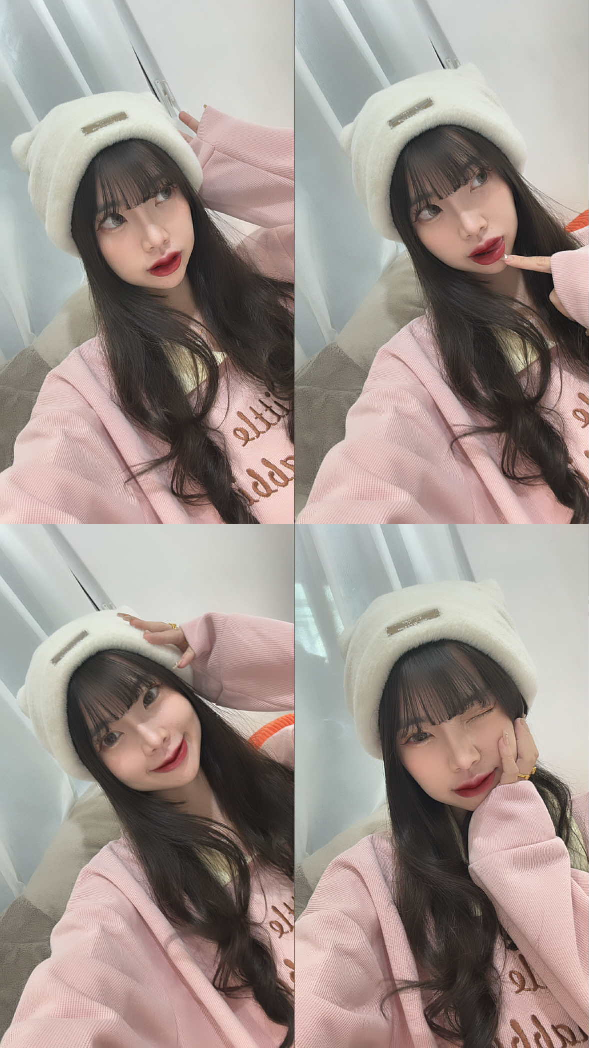 ＱＱ毛茸茸貓耳朵帽🐱