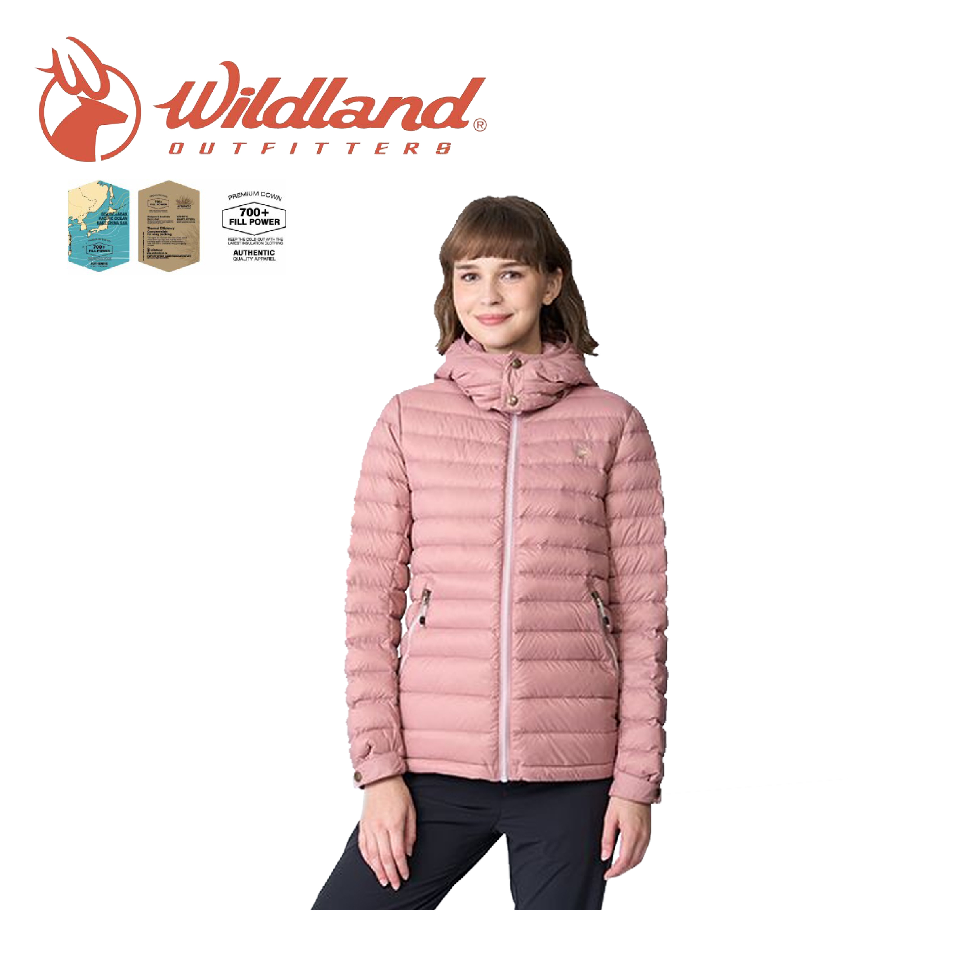 Wildland荒野 700FP可拆帽羽絨外套 女款  (4色) 02WB12101