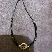 [S] TORY BURCH ROPE LOGO SLIDER BRACELET,TORY BLACK, 142015-706 (STB404)
