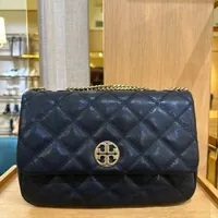 [S] TORY BURCH WILLA SHOULDER BAG,BLACK, 148244-001 (STB410)