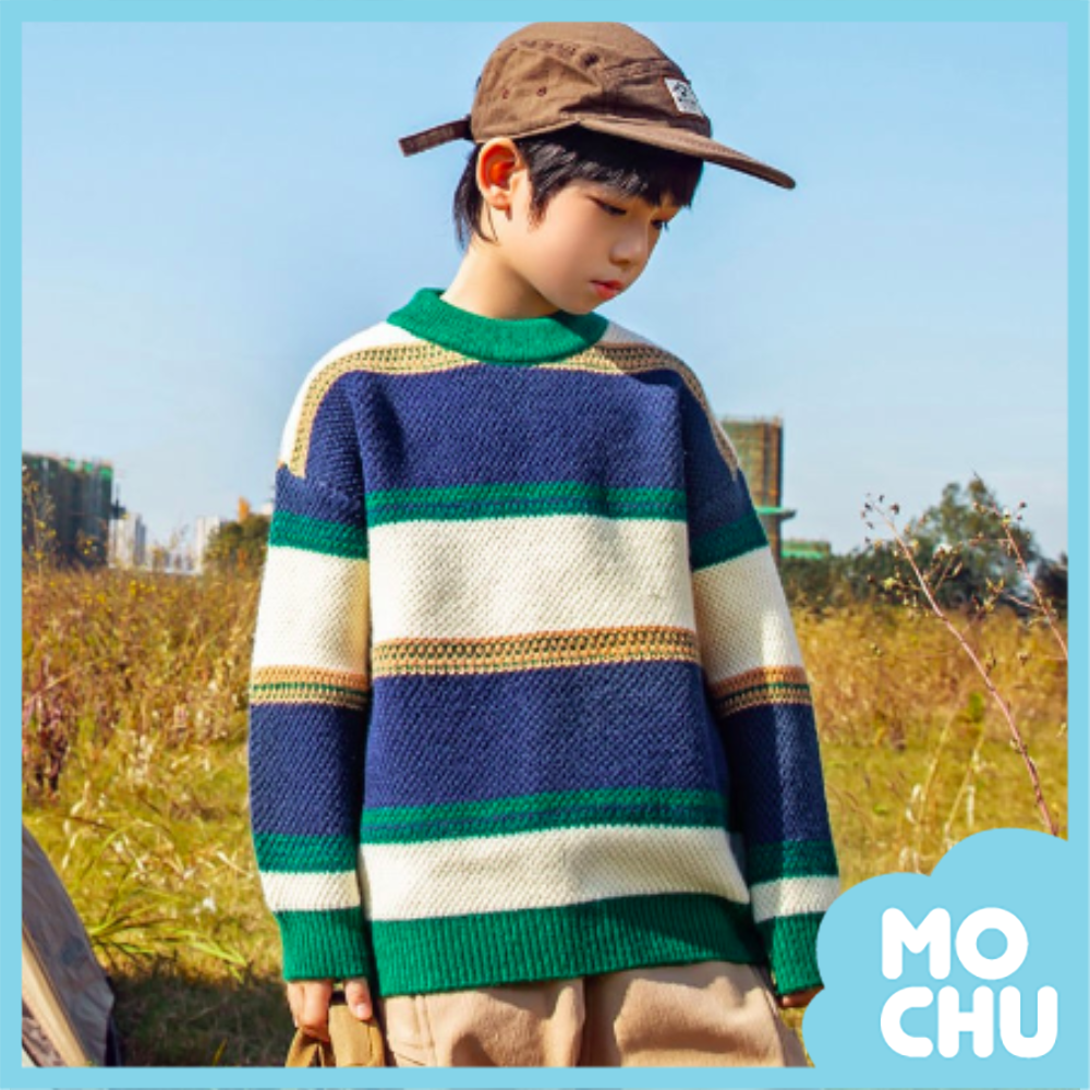 條紋針織毛衣（二色）