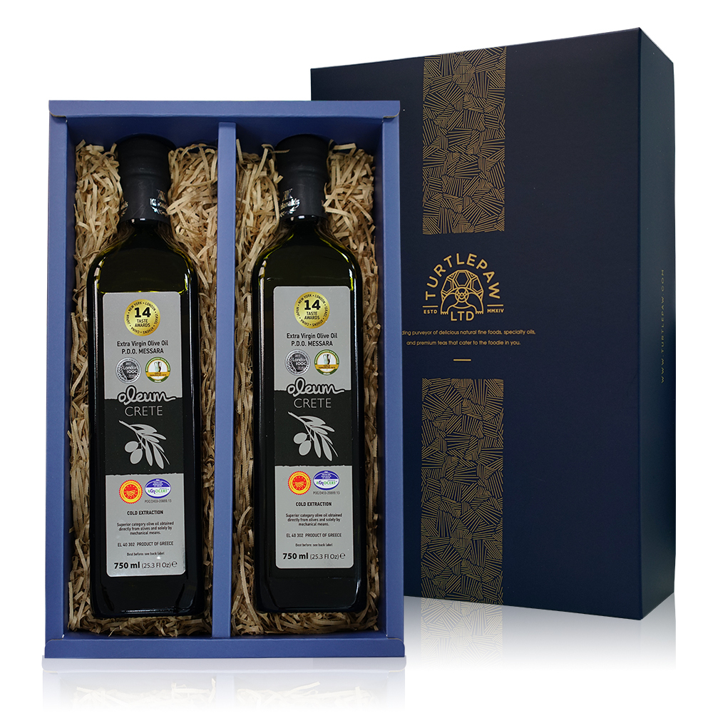 【Oleum Crete】奧莉恩頂級初榨橄欖油禮盒(750mlX2瓶)
