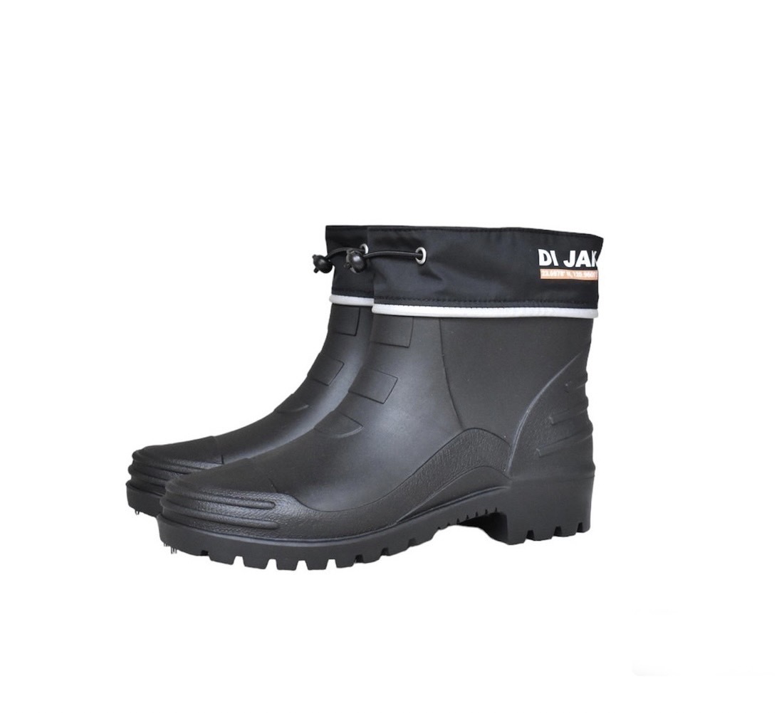 短筒野迷 - 黑 登山雨鞋 (附厚底乳膠鞋墊!)