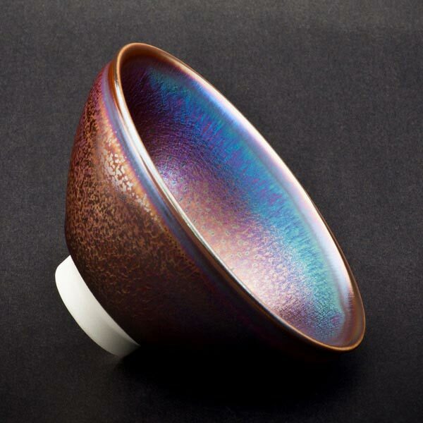 鹿港窯禮品館│二代曜變 七彩黃金天目 鬥茶碗