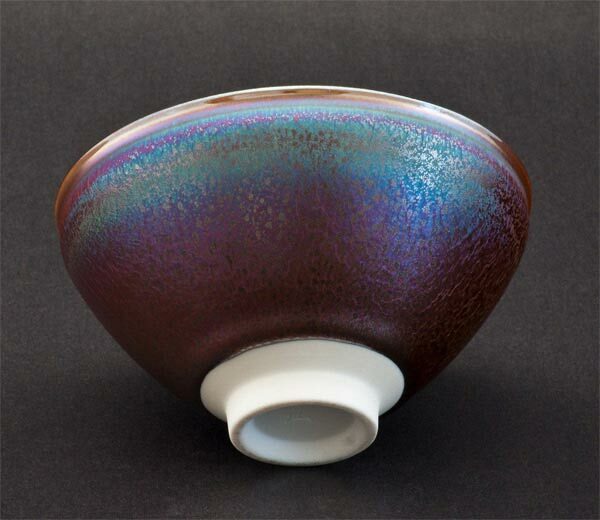 鹿港窯禮品館│二代曜變 七彩黃金天目 鬥茶碗