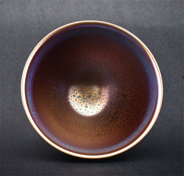 鹿港窯禮品館│二代曜變 七彩黃金天目 鬥茶碗