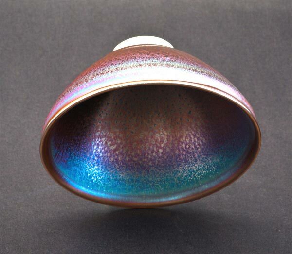 鹿港窯禮品館│二代曜變 七彩黃金天目 鬥茶碗