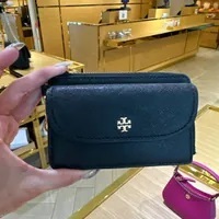 [S] TORY BURCH EMERSON ZIP CARD CASE,BLACK, 144673-001 (STB432)