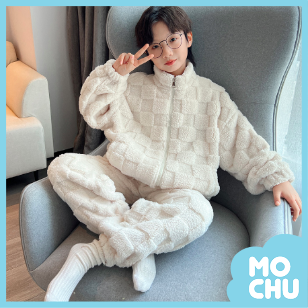 珊瑚絨家居服套裝（二色）