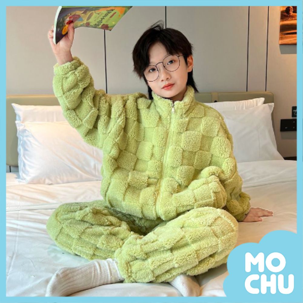 珊瑚絨家居服套裝（二色）