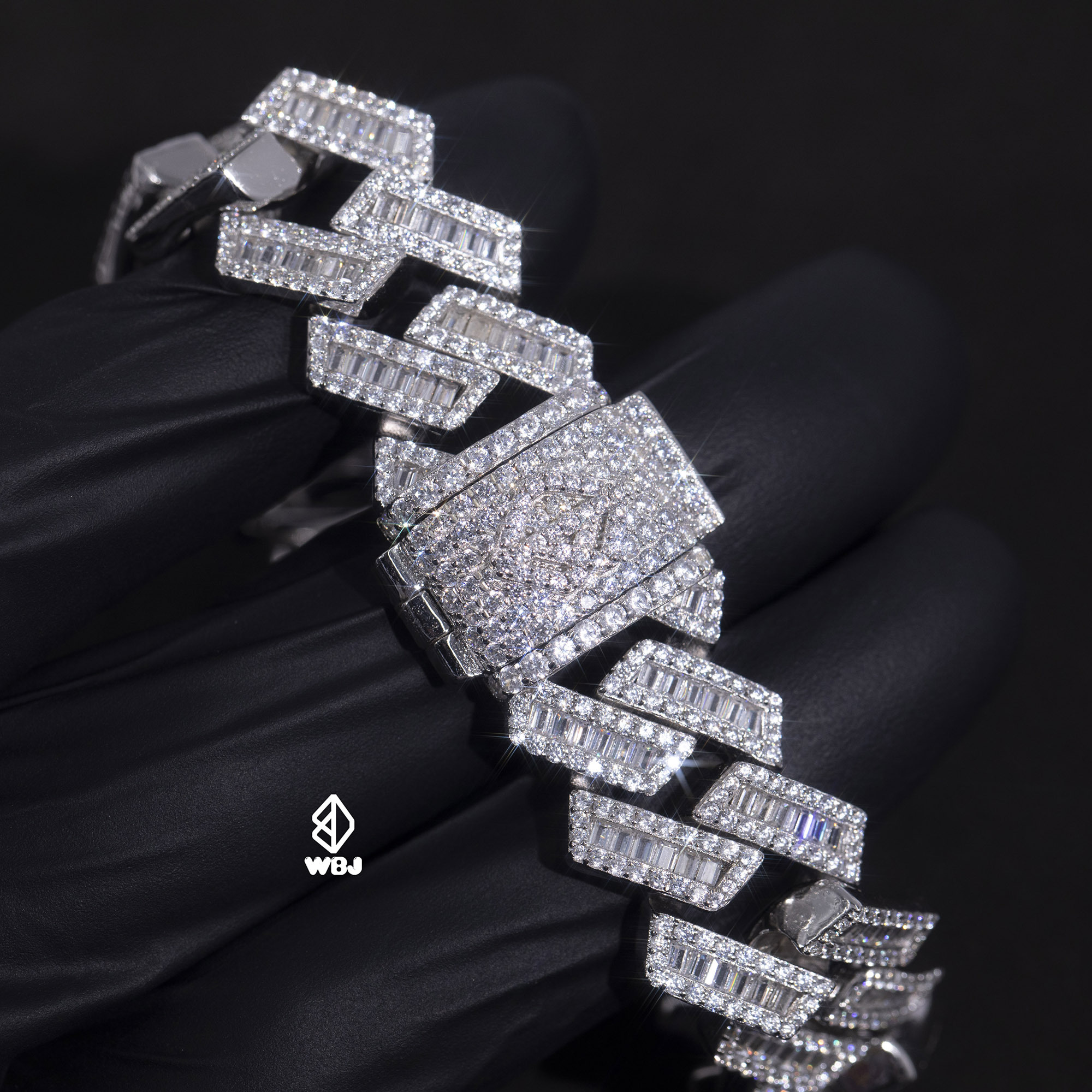 17mm 菱形T方古巴手鍊