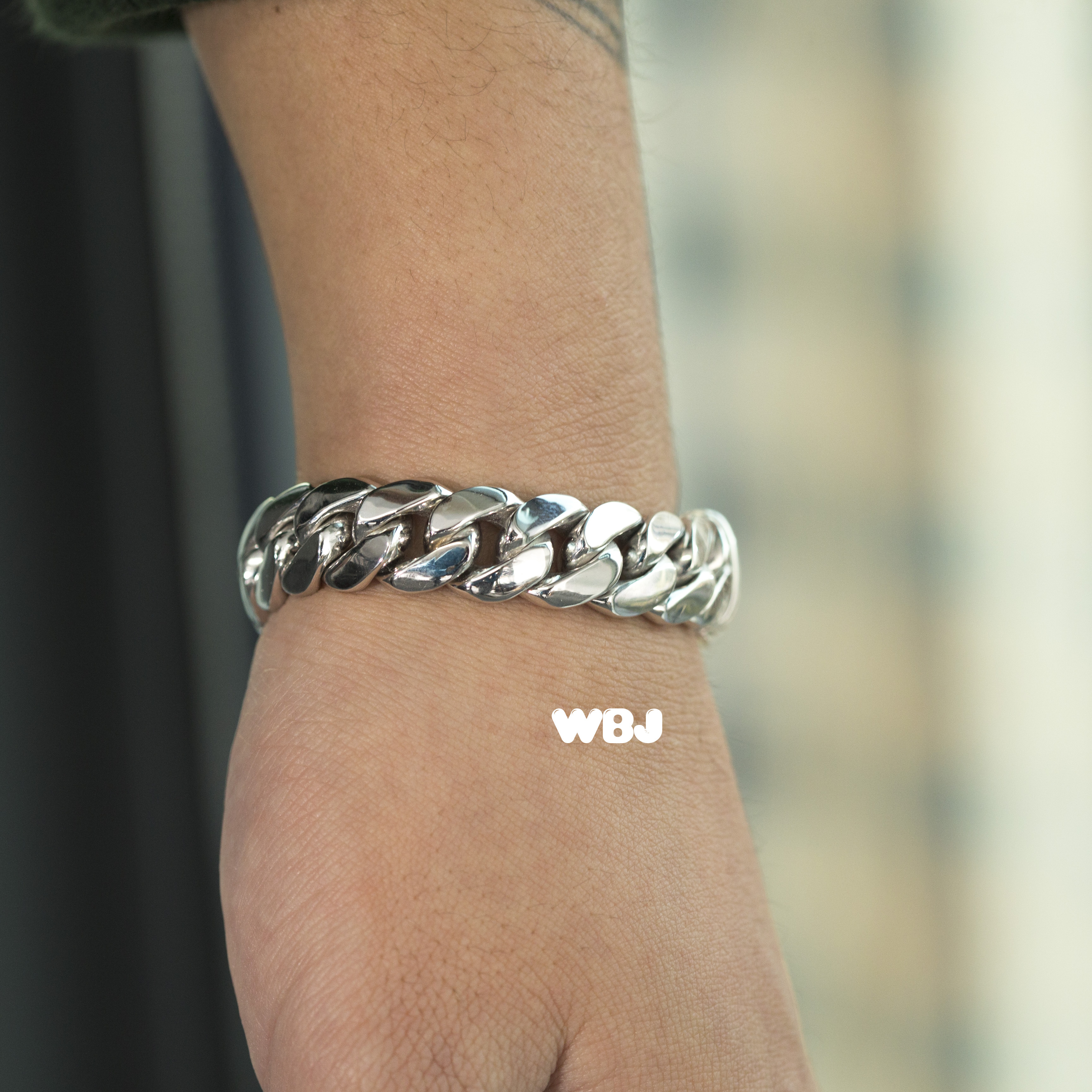 13mm 素面古巴手鍊