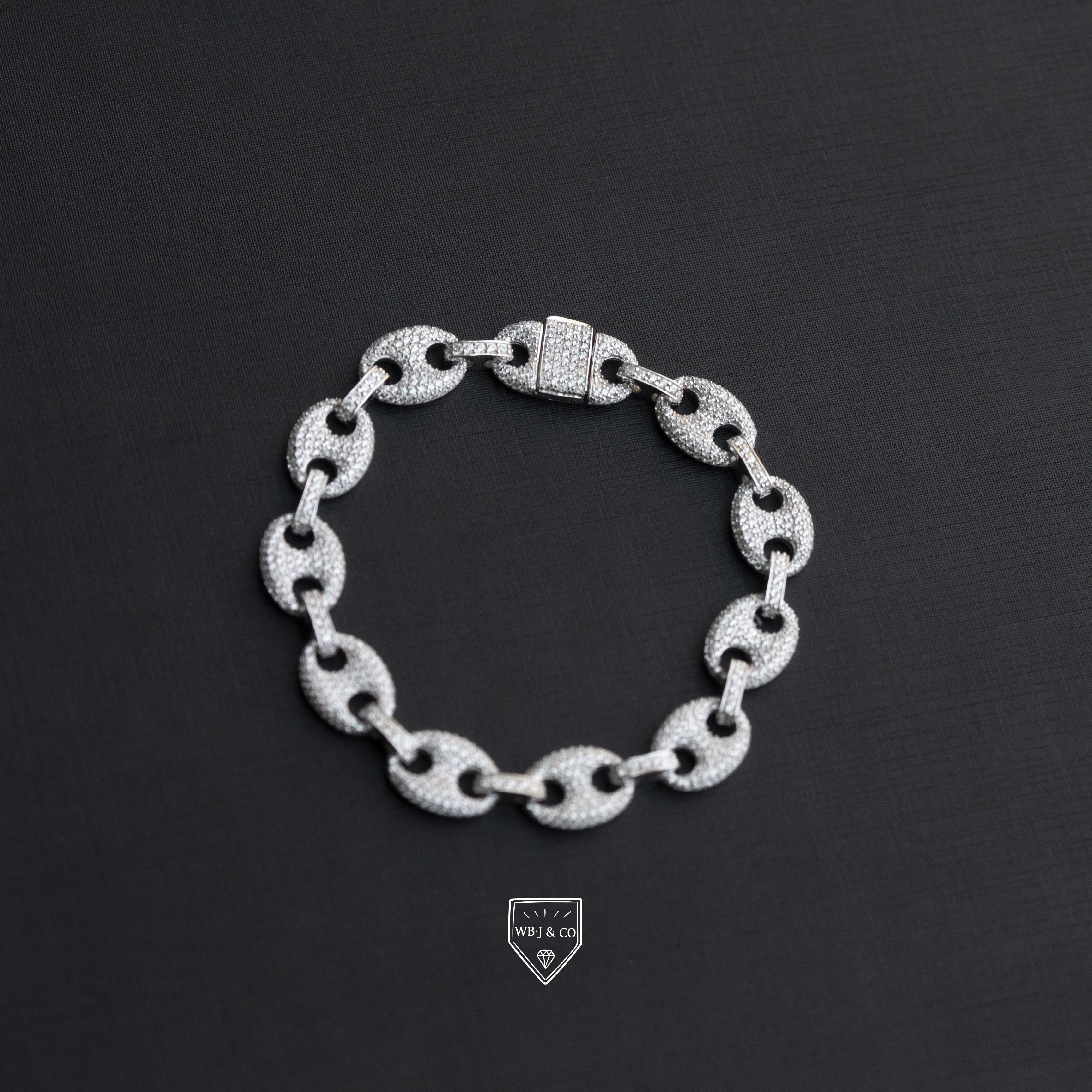 10mm 滿鑲豬鼻手鍊