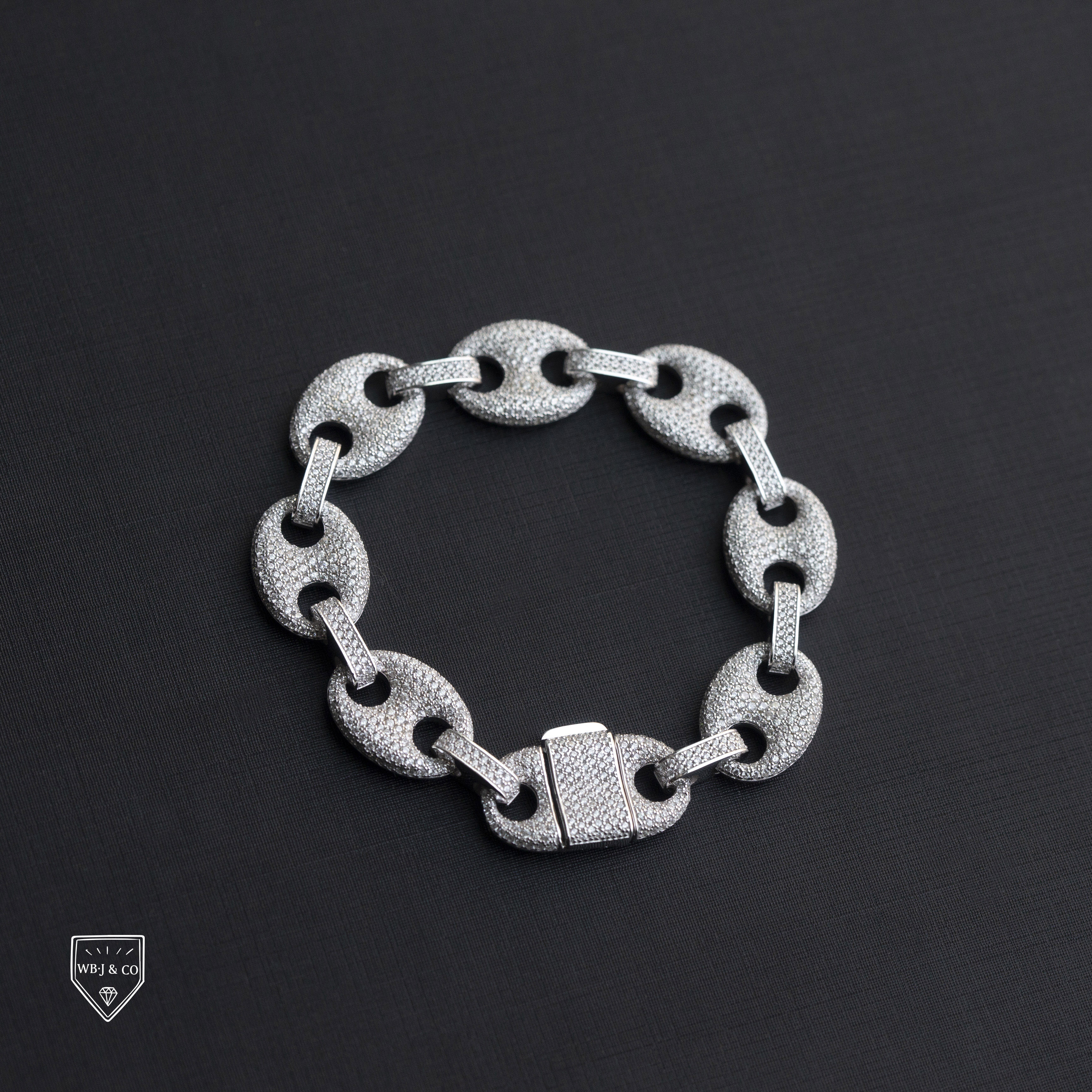 14mm 滿鑲豬鼻手鍊