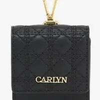 [S] CARLYN W71301010B QUILTED AIRPOD CASE,BLACK, 697715000356 (SC11)