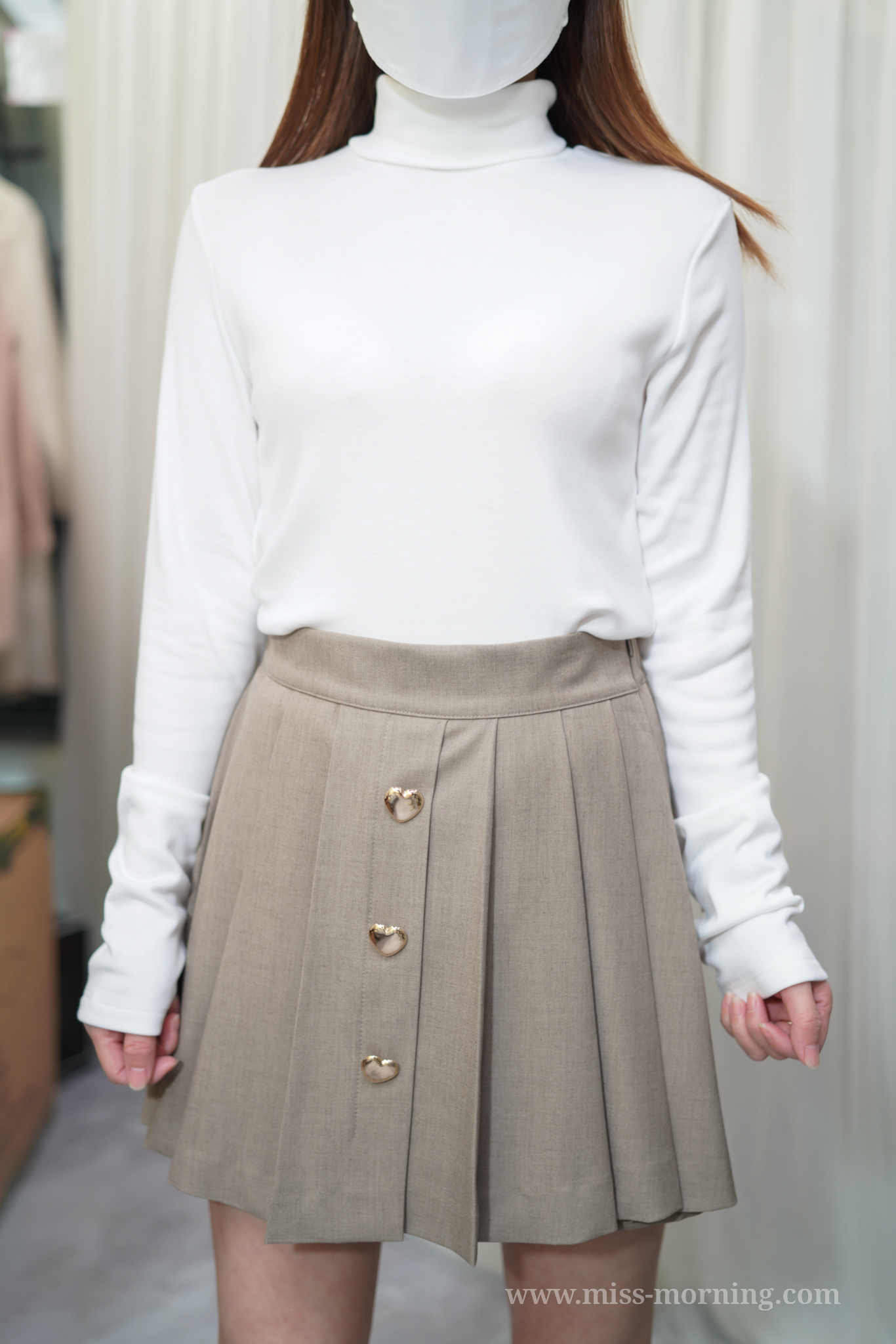 薄薄絨底高領款上衣(13601)