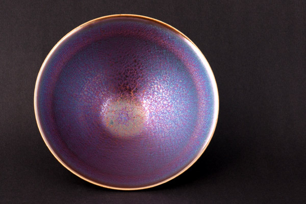 鹿港窯禮品館│辛可窯 繁星熠熠 魅惑紫金-紫金天目大鬥笠茶碗 劉峰雄 創作