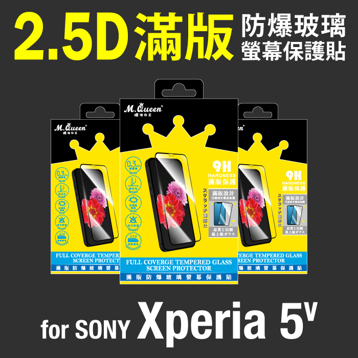 SONY Xperia5 V 2.5D防爆玻璃螢幕保護貼-滿版 Xperia5V